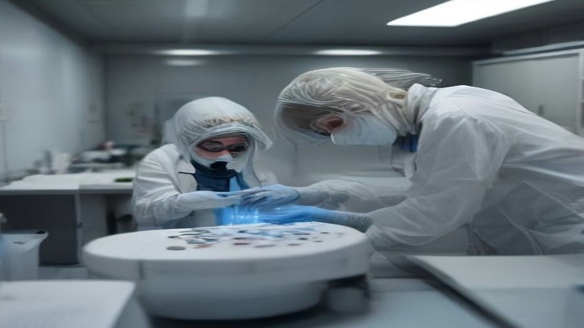 Study Detects DNA Mutations Across Human Genome DNA sequencing laboratory with scientists.