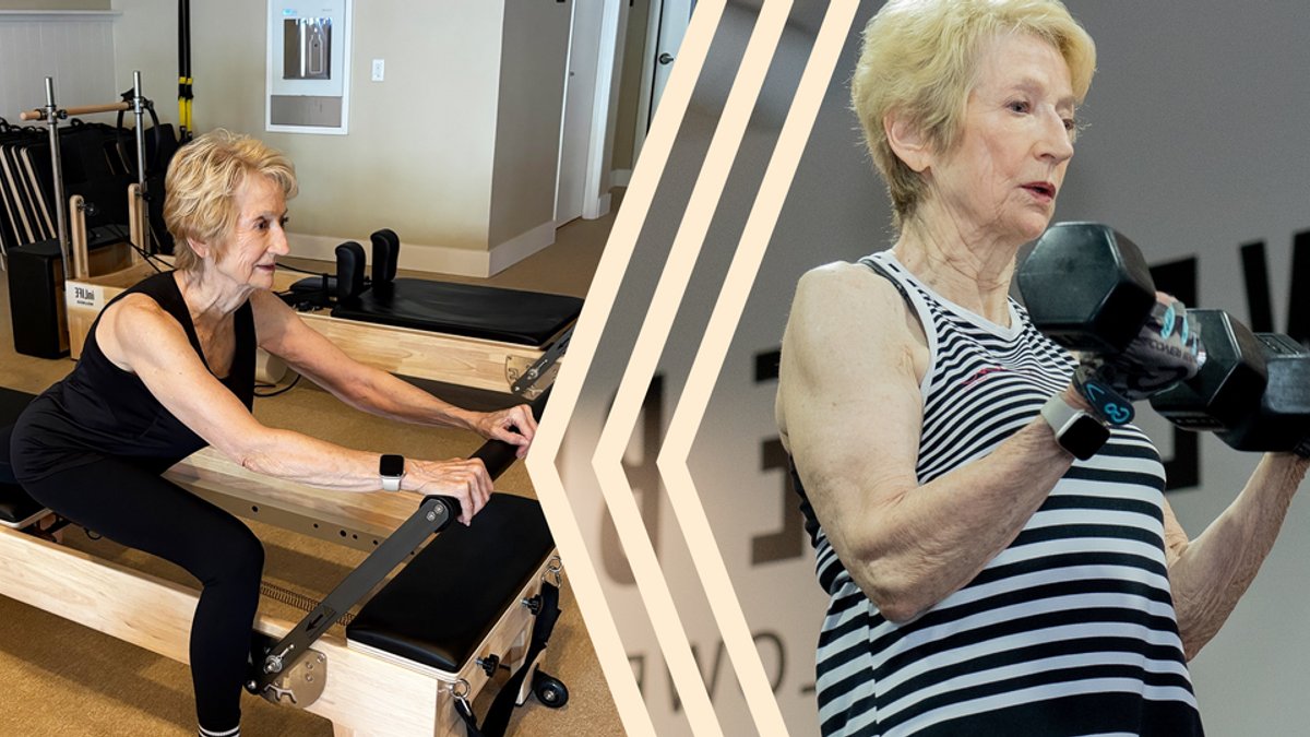 Senior stays strong with heavy lifting routine Senior stays strong with heavy lifting routine - strength training
