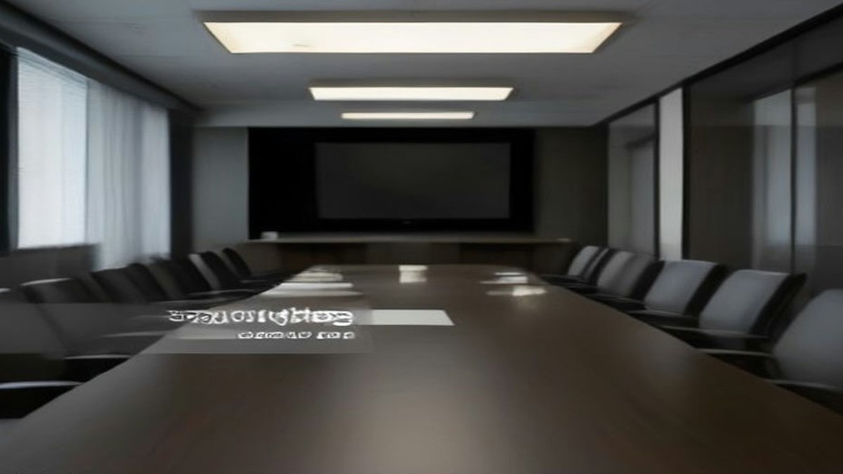 Boardroom with executives at tables.