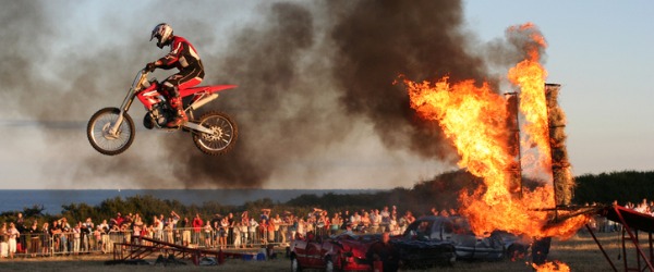 It is not unusual to see a stuntman being attacked by animals, jumping off a bridge, strapped on an airplane wing, taking a punch or involved in an explosion and fire.