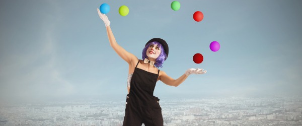 A juggler is someone who is capable of keeping several objects in the air simultaneously.