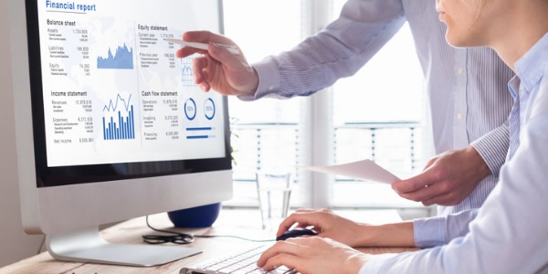 A CFO going over the financials of a company.