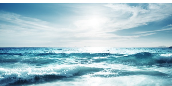 A picture of the ocean, which is studied by oceanographers.