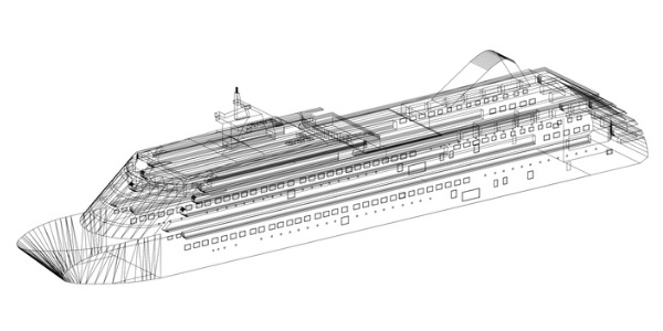 Architectural concept for a cruise ship.