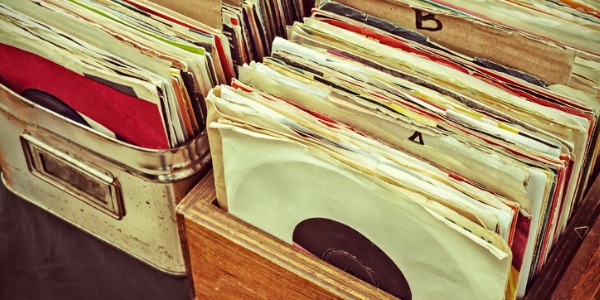 Boxes of old records.