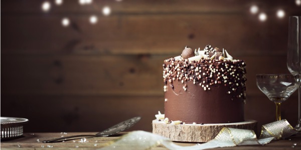 A beautiful chocolate cake made by a chocolate cake designer.