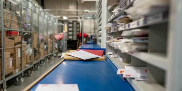 A mailroom run by a mail superintendent.