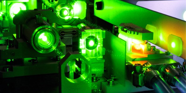 An image of a laser used by an optical engineer.