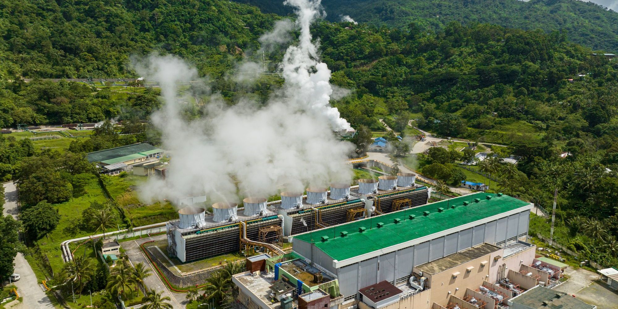 A geothermal power plant, where geothermal engineers work.