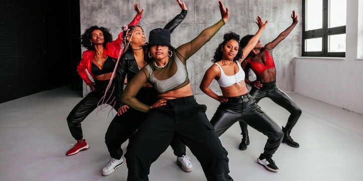 A music video dance choreographed by a commercial choreographer.