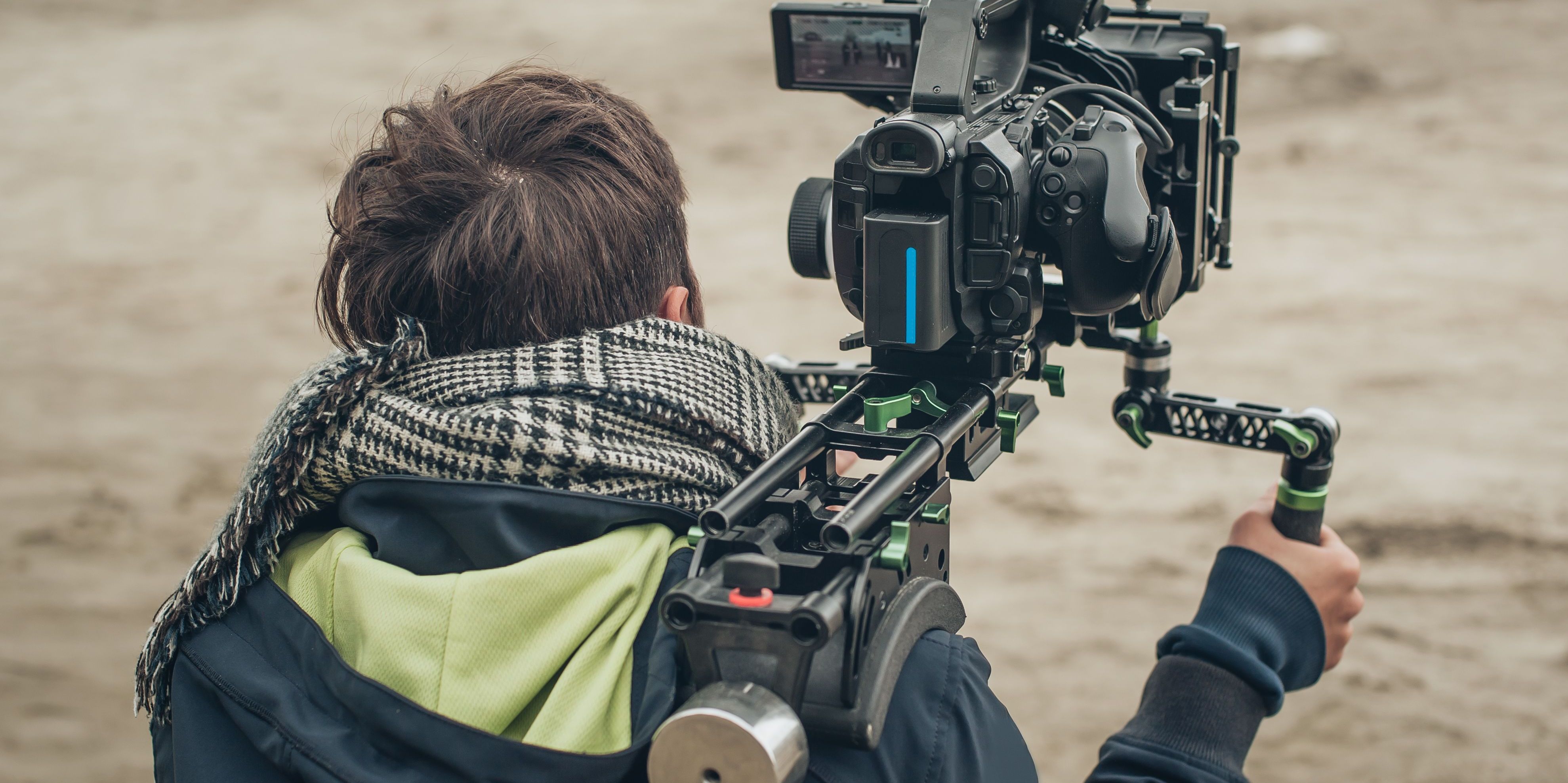 An international filmmaker shooting a scene.