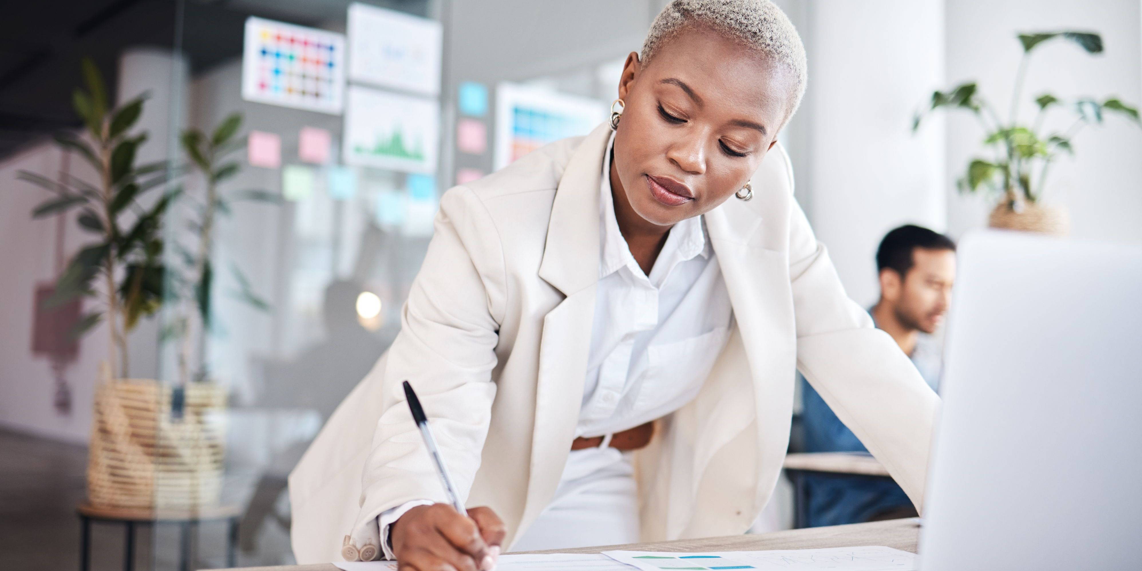 A high-growth entrepreneur focused on a creating a business model.