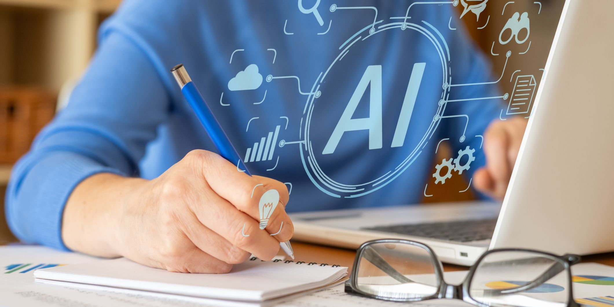 An AI technical writer creating content that explains AI technologies.