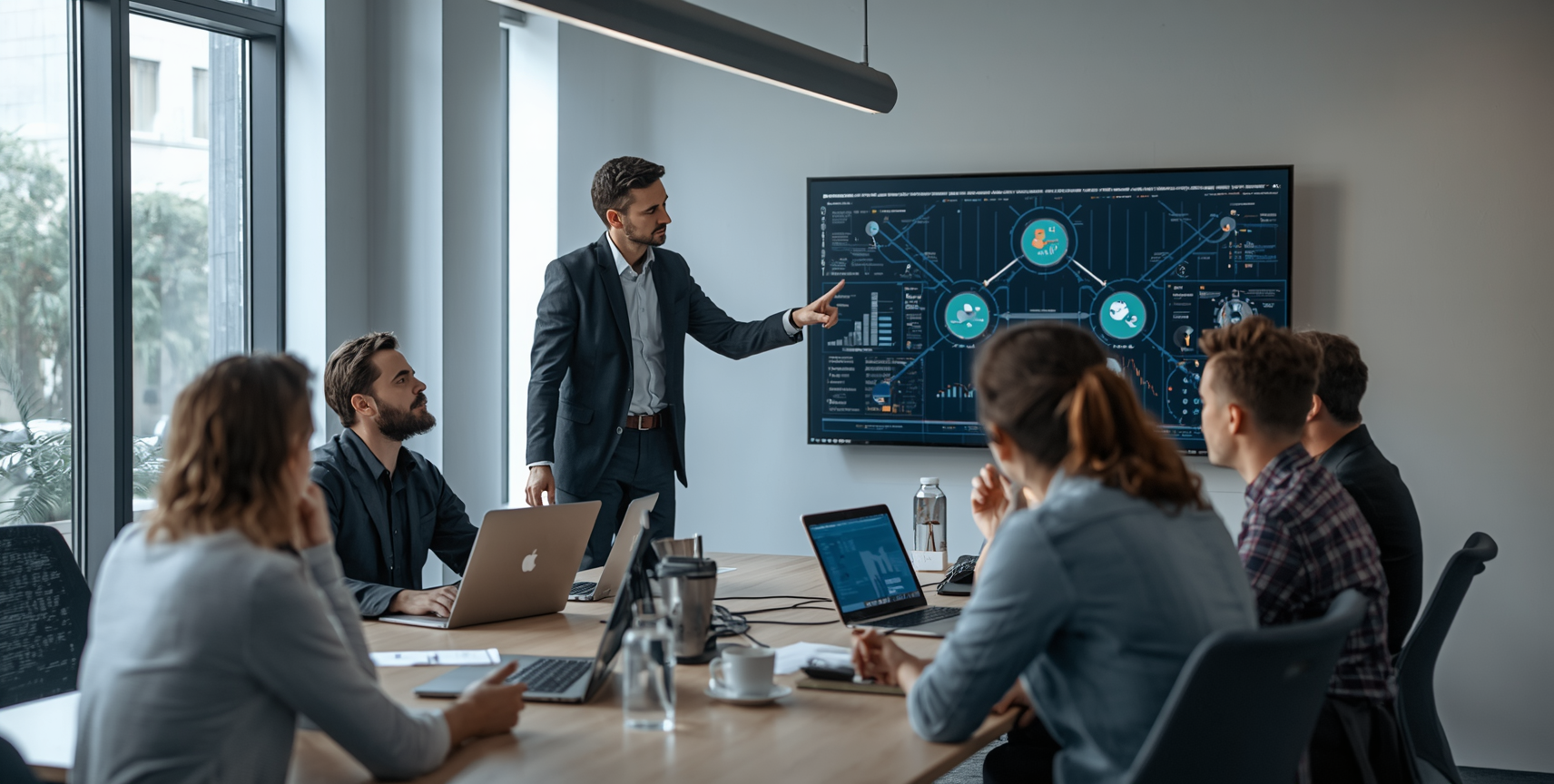 An AI lifecycle manager working with a product team to keep a project on track.