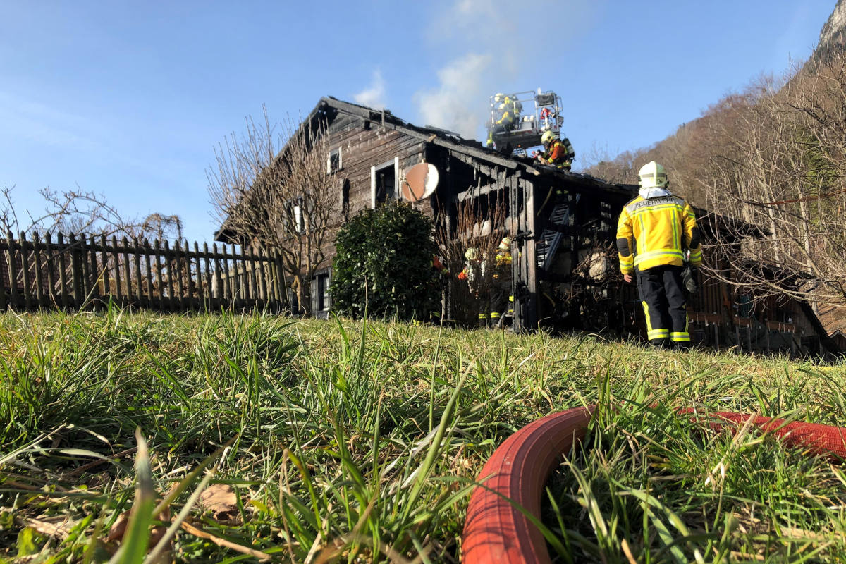 Flums SG - Haus in Vollbrand!