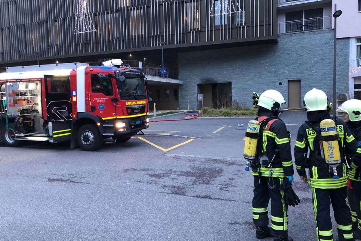 Saillon VS - Brandausbruch in technischem Lokal 