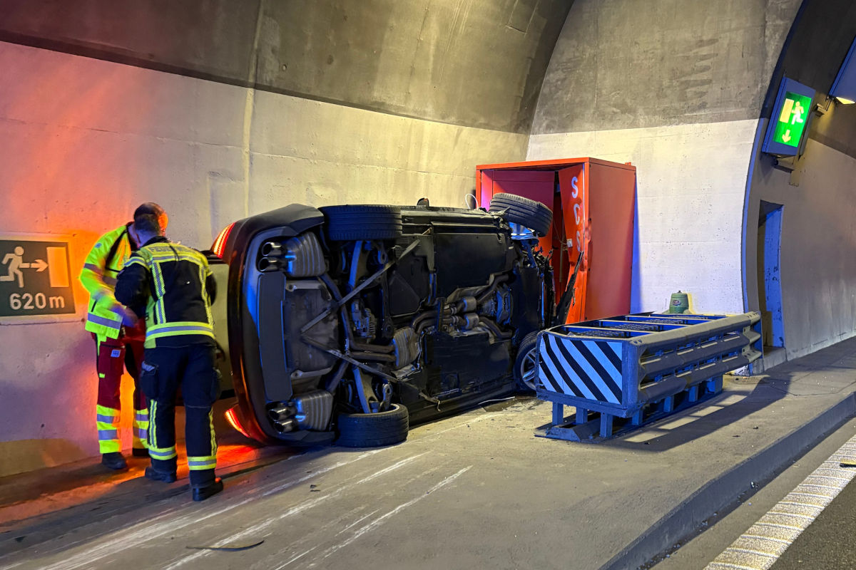 Eschenbach SG – Schwerer Unfall im Balmenraintunnel