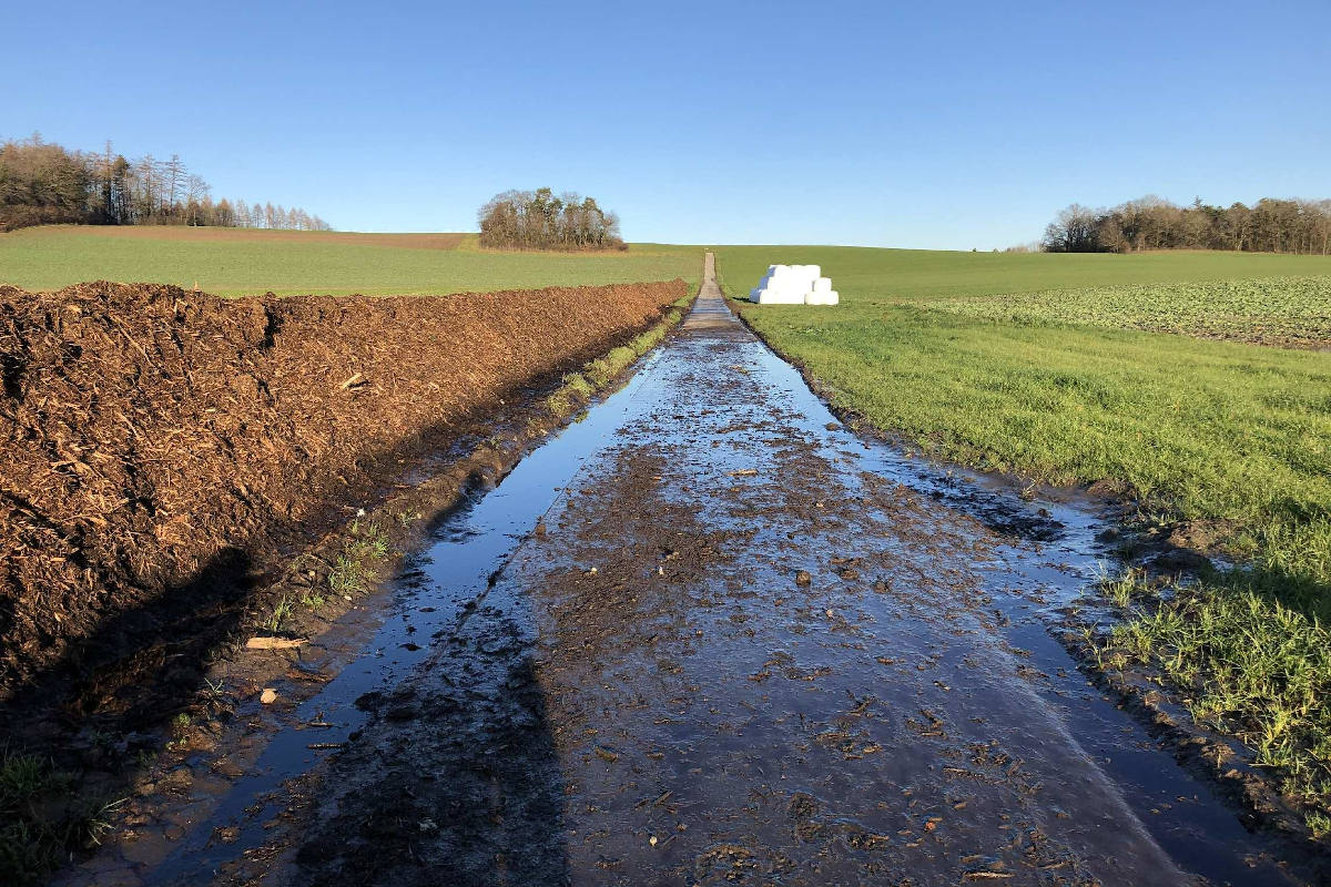 Châbles FR - Verschmutzung eines Baches