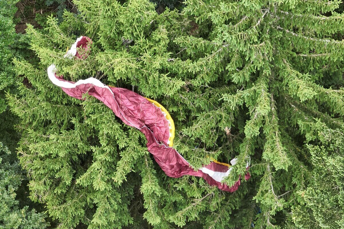 Gleitschirm-Unfall in Oberägeri ZG – Aufwendige Bergung aus Baumwipfeln