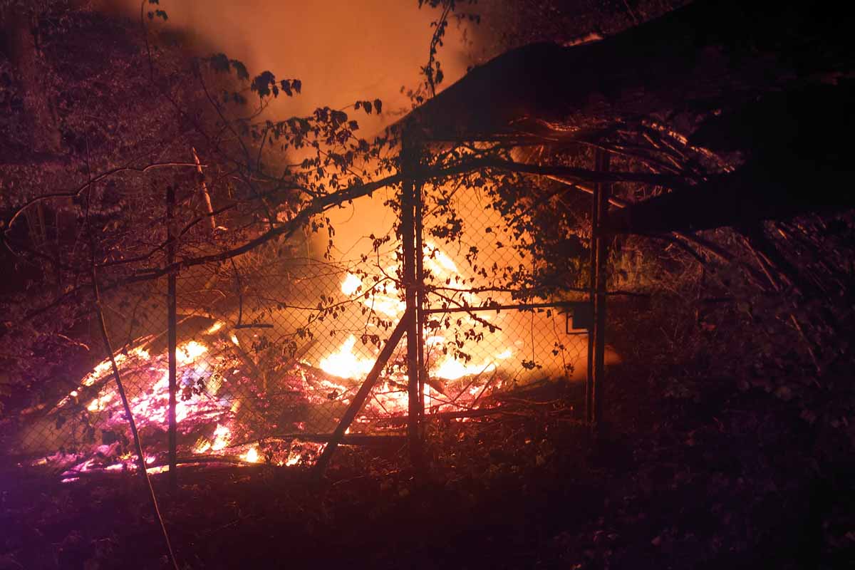 St. Margrethen SG - Holzhütte abgebrannt