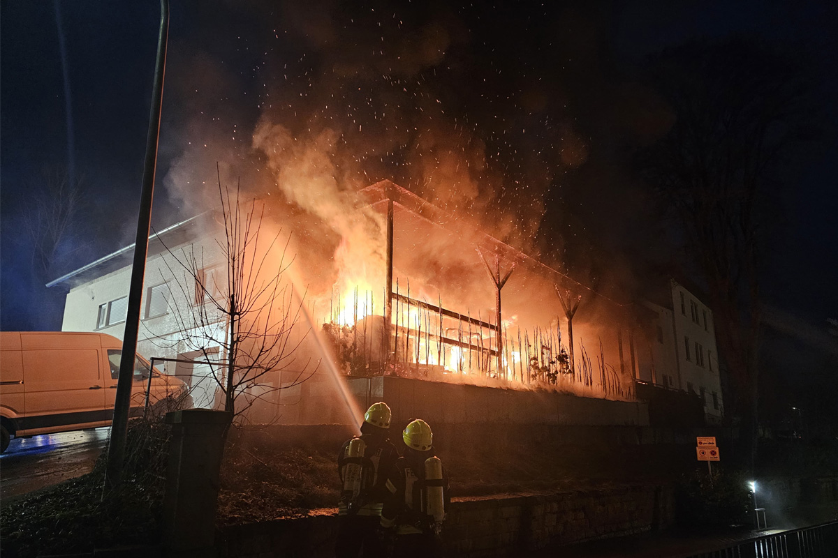Nagold – Großbrand zerstört Gaststätte und Wohnhaus