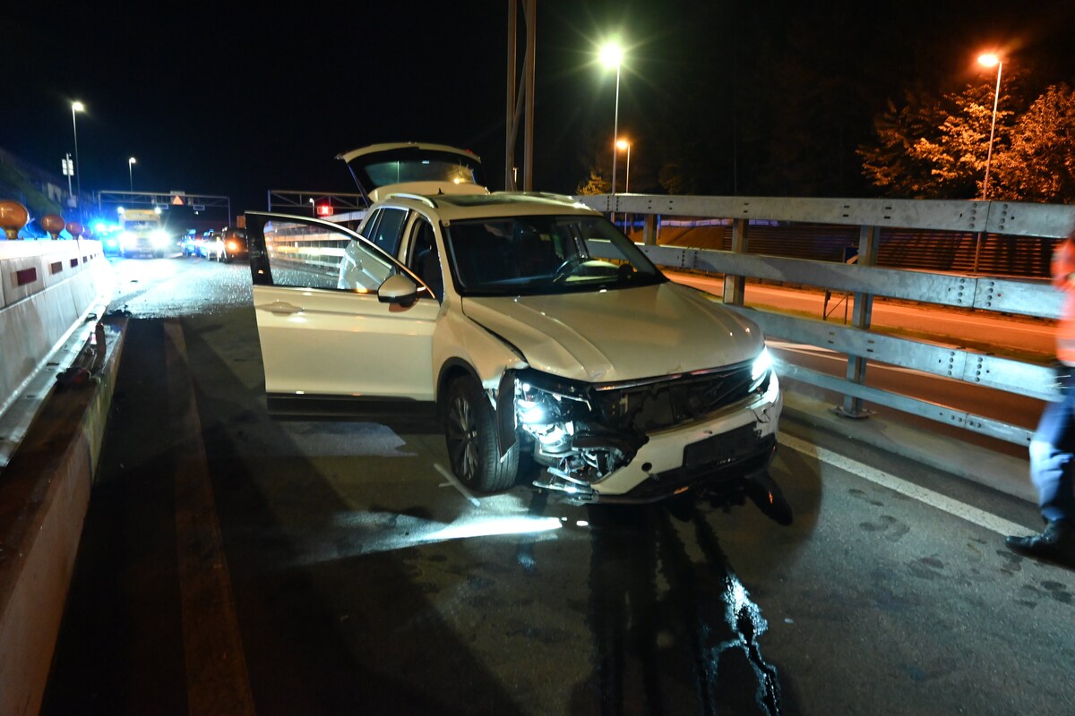 St.Gallen - Sperrung und Ableitung der Fahrstreifen übersehen