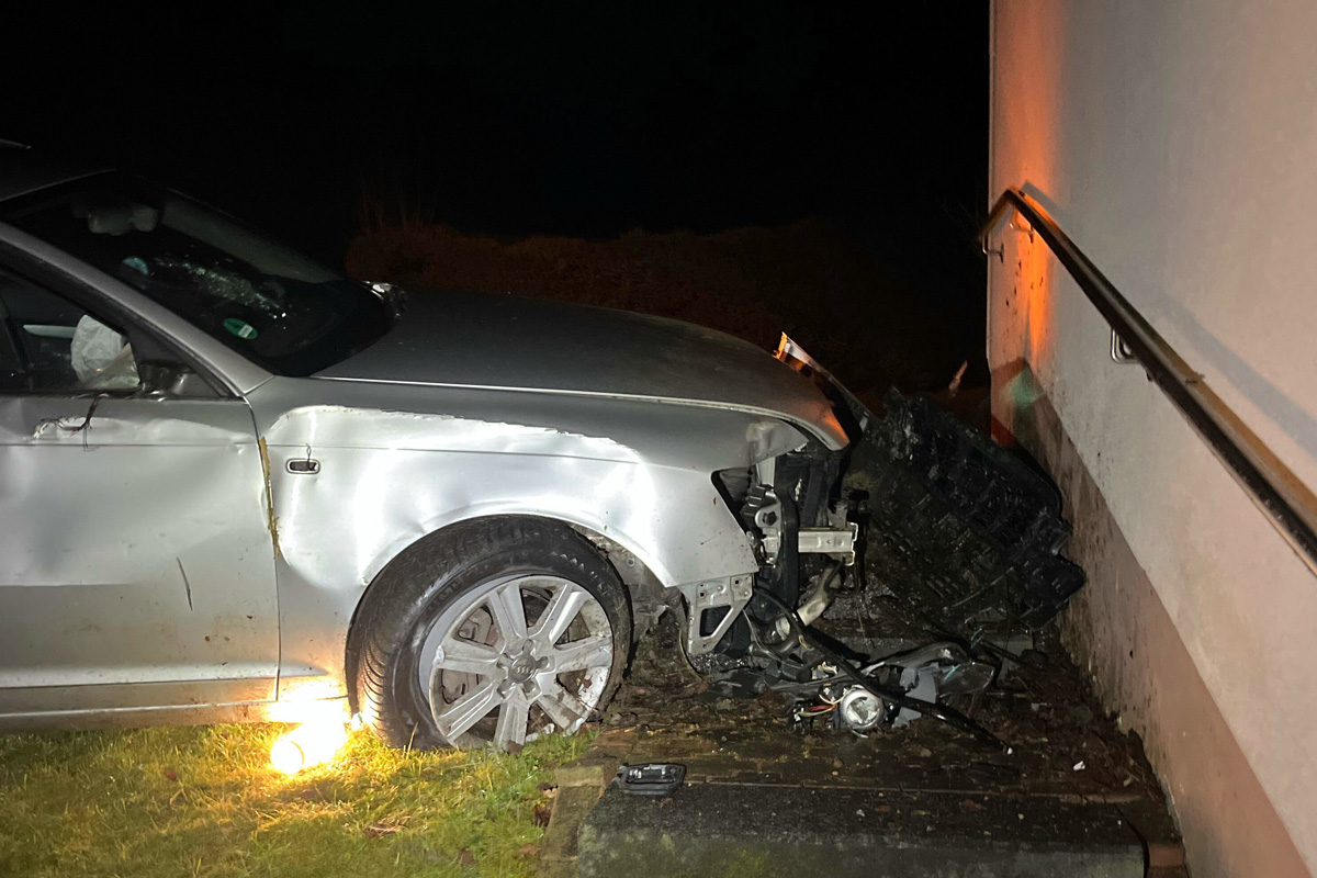 Wiehl – Betrunkener 34-Jähriger kracht in Haus