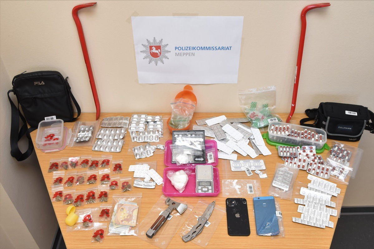 Meppen – Drogen, Waffen und Diebesgut sichergestellt