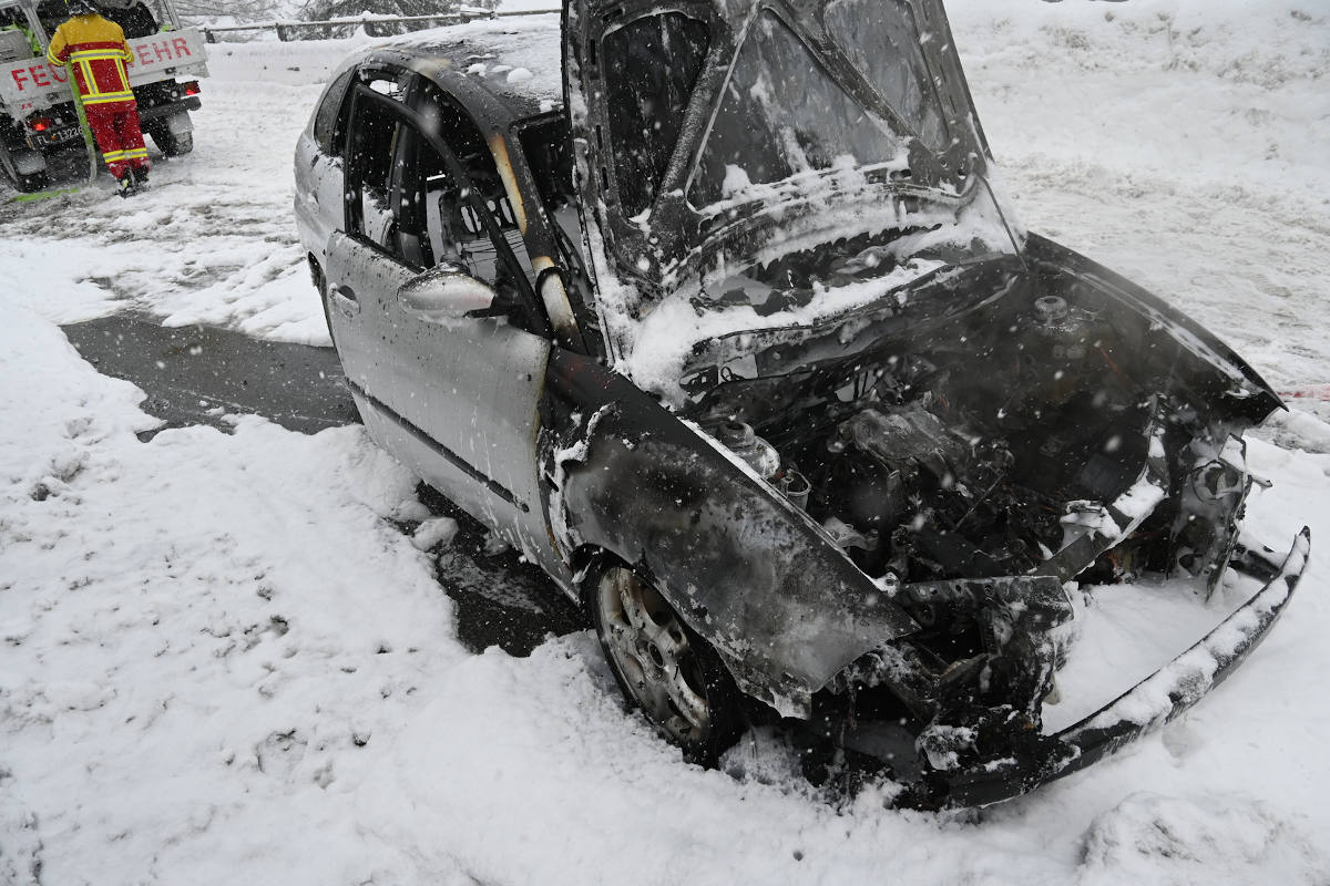 Gaflei – Auto komplett ausgebrannt