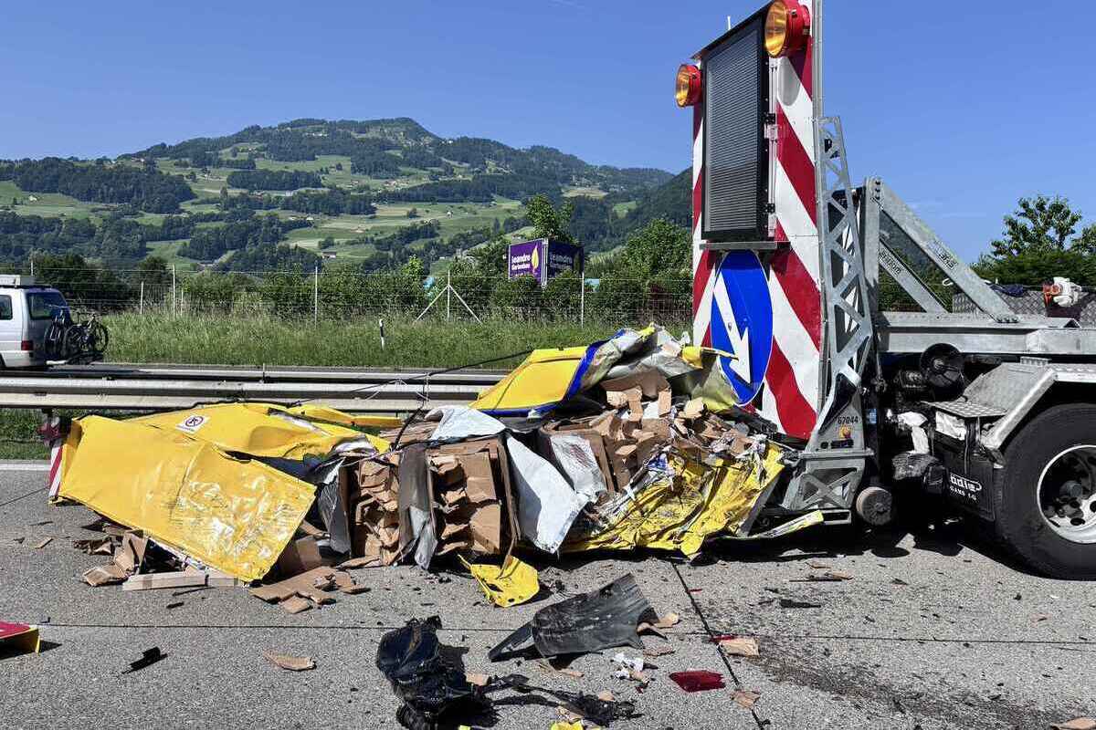 Berschis SG – Vier Fahrzeuge in Unfall auf der A3 verwickelt