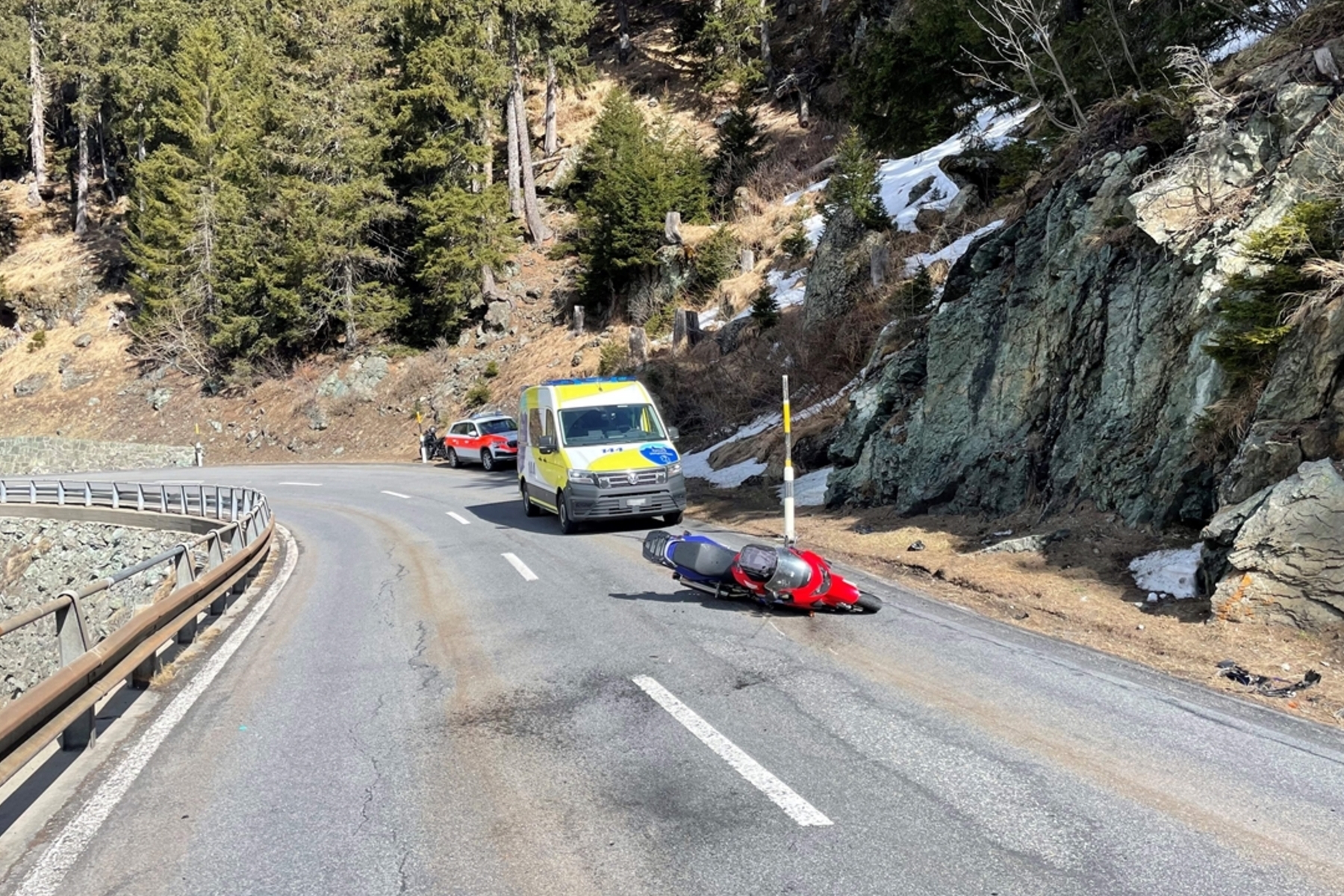 Marmorera GR – Unfall auf der Julierstrasse