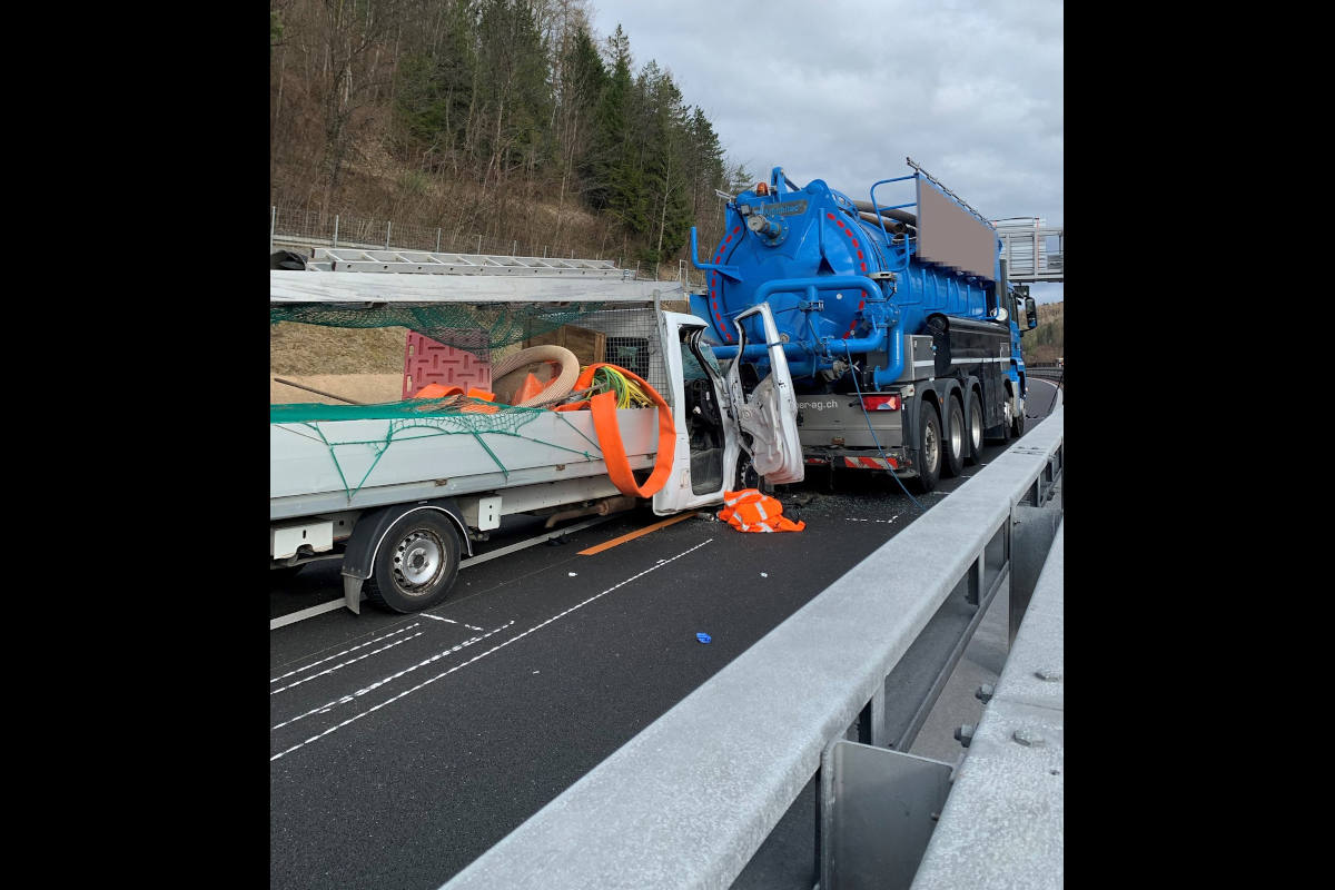 A1 Winterthur ZH – Unfall mit Nachfolgeunfall fordert drei Verletzte