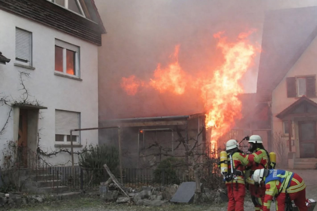 Steißlingen – Großeinsatz nach Brand eines Schuppen