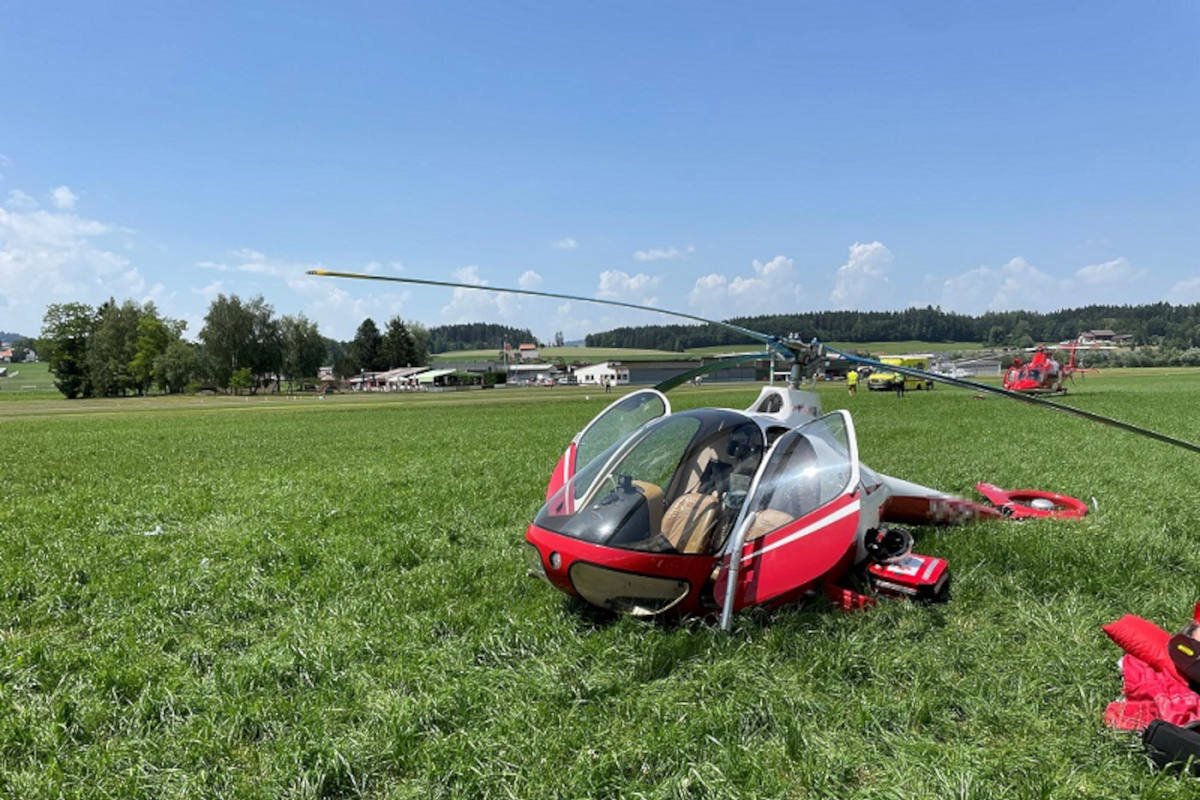 Epagny FR – Zwei Personen bei Helikopterabsturz verletzt