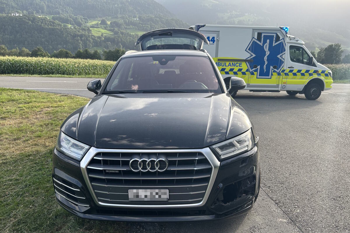 Mels SG - Kollision zwischen einem Auto und einem Motorrad