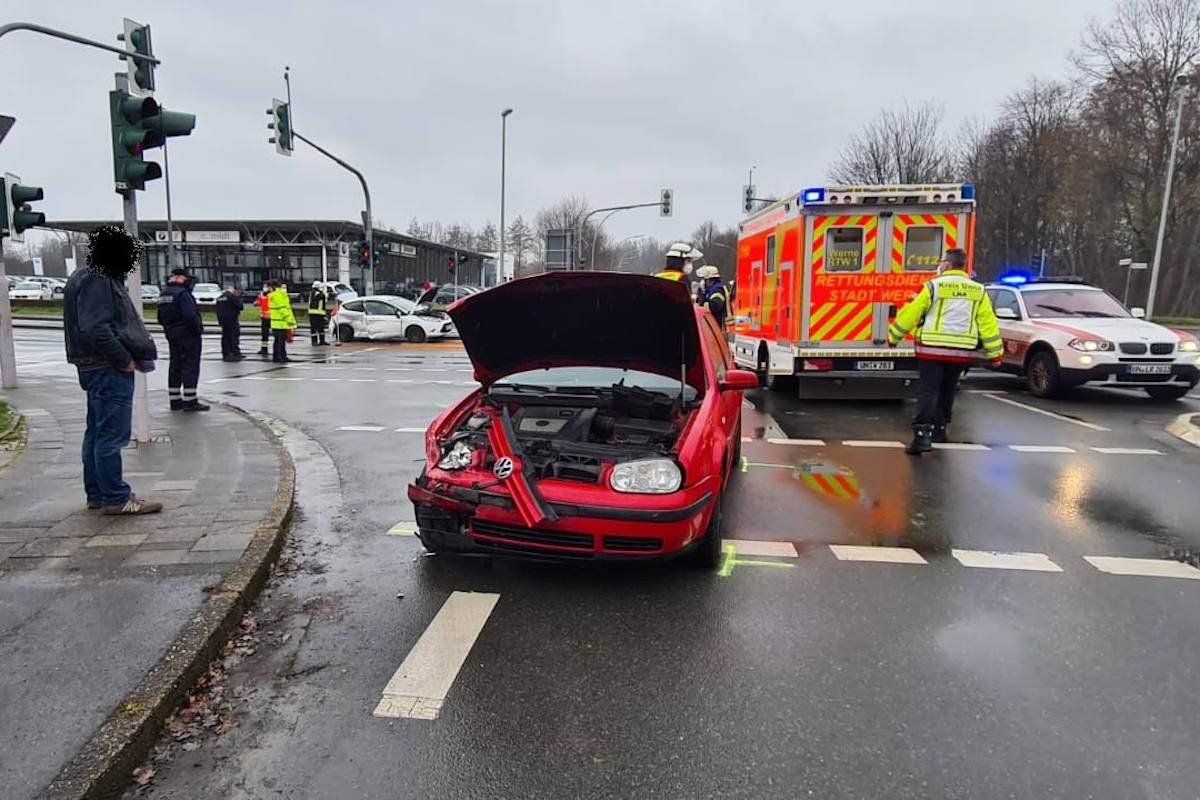Werne – Unfall mit 4 Verletzten