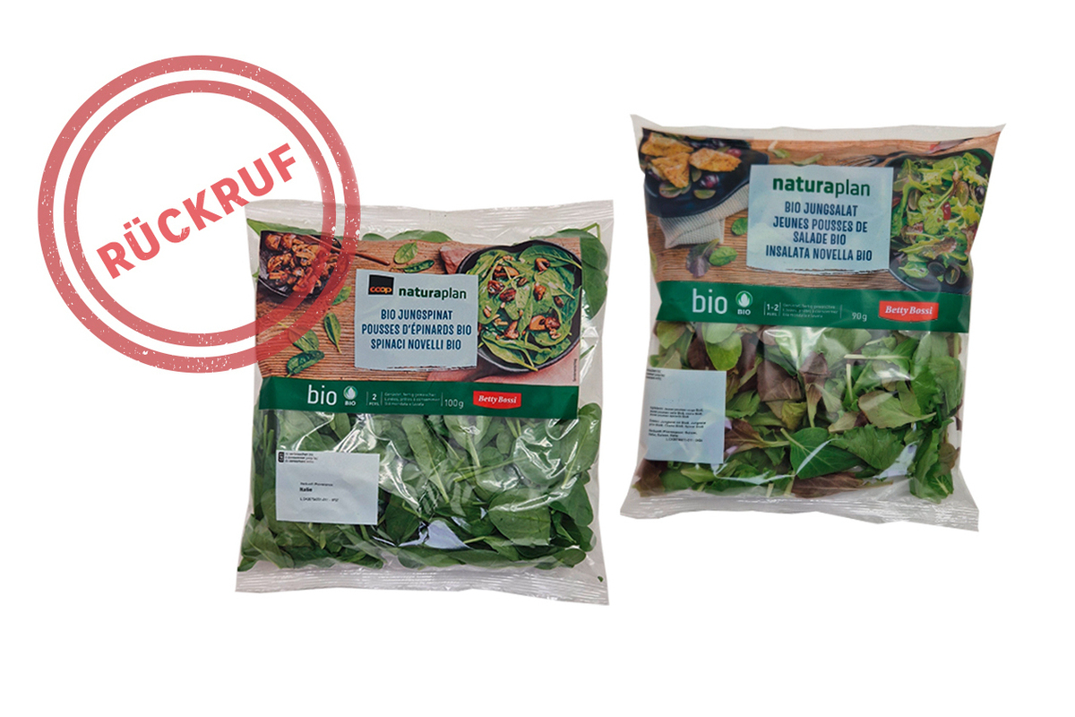 Potenzielle Gesundheitsgefährdung - Coop ruft Jungspinat/Jungsalat zurück