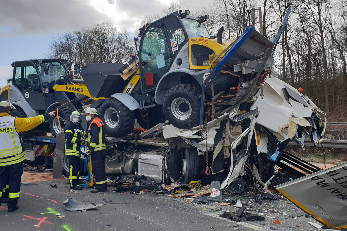 A3 Königswinter – Schwerer LKW-Unfall im Siebengebirge