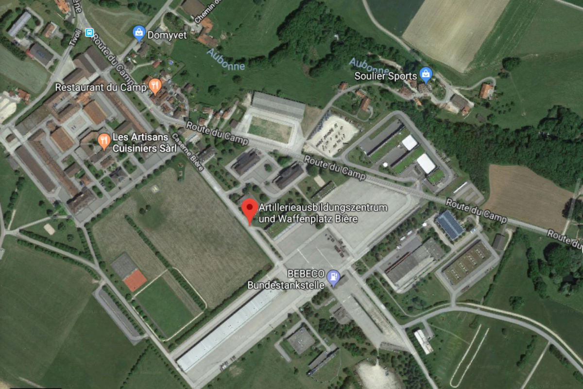 Bière VD - Rekrut in den Fuss geschossen