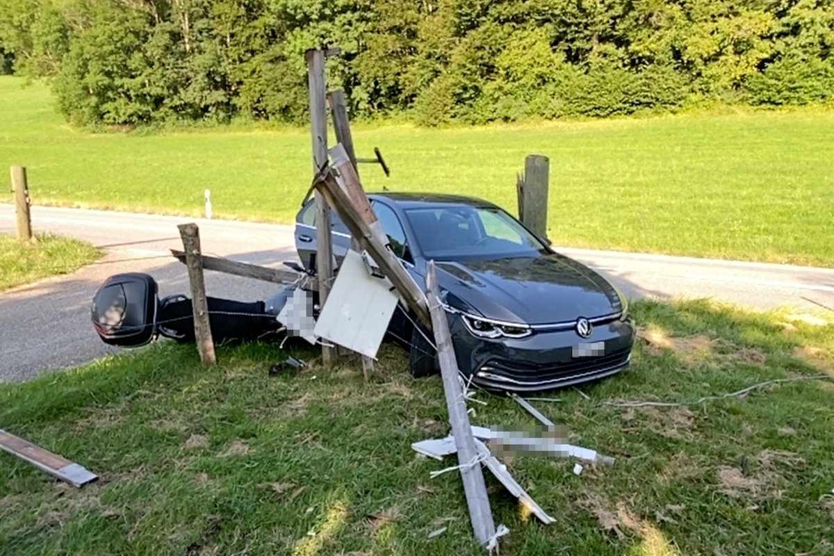 Hauenstein SO - Motorradlenker muss nach Unfall ins Spital