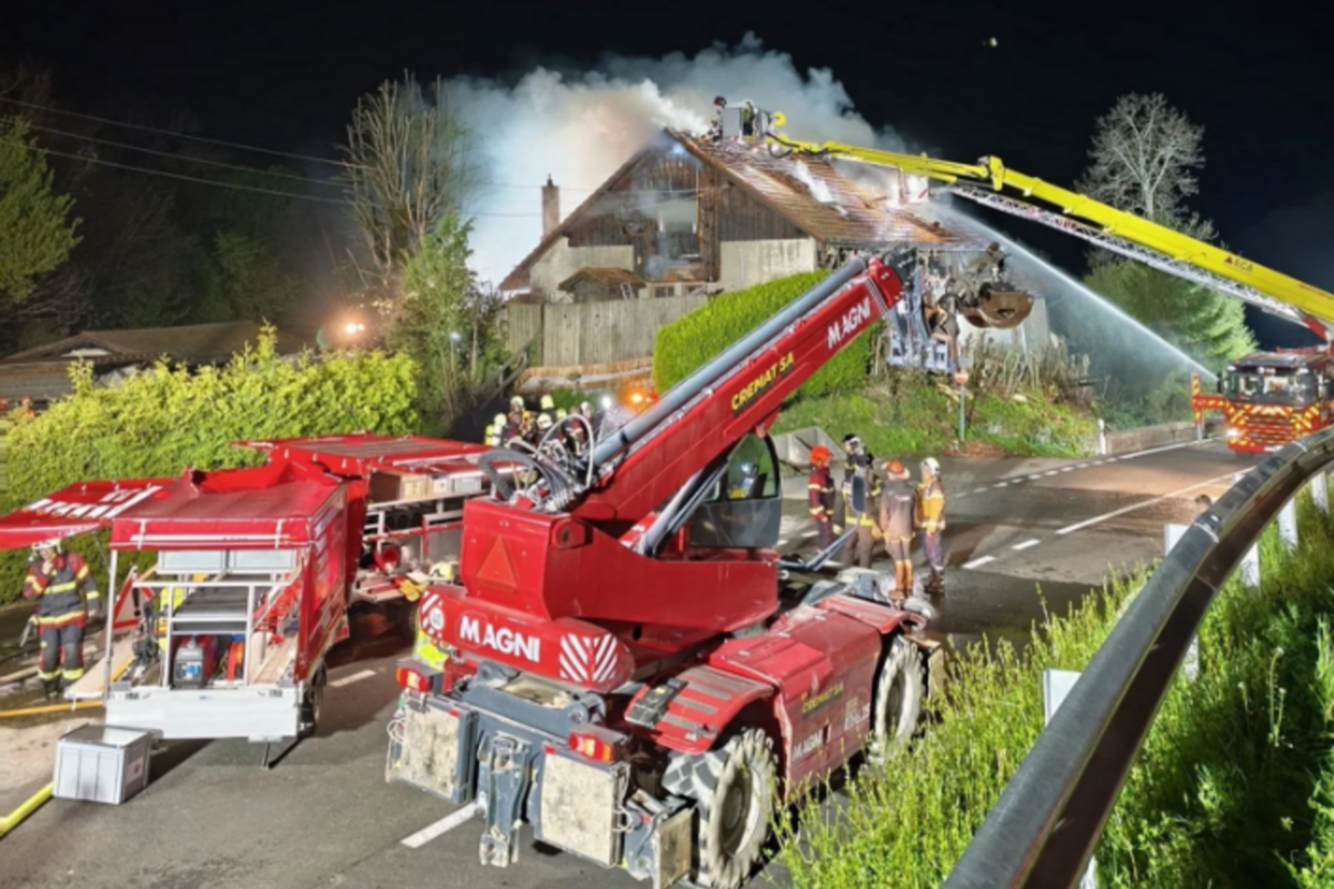 Corsier-sur-Vevey VD – Feuer zerstört Bauernhaus