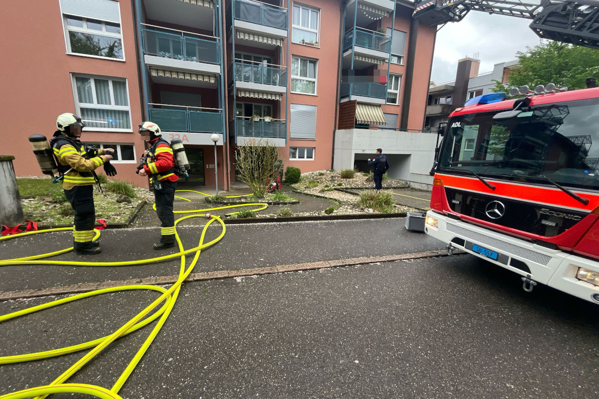 Brand in Solothurn SO – Wohnungsmieter durch Feuer verletzt