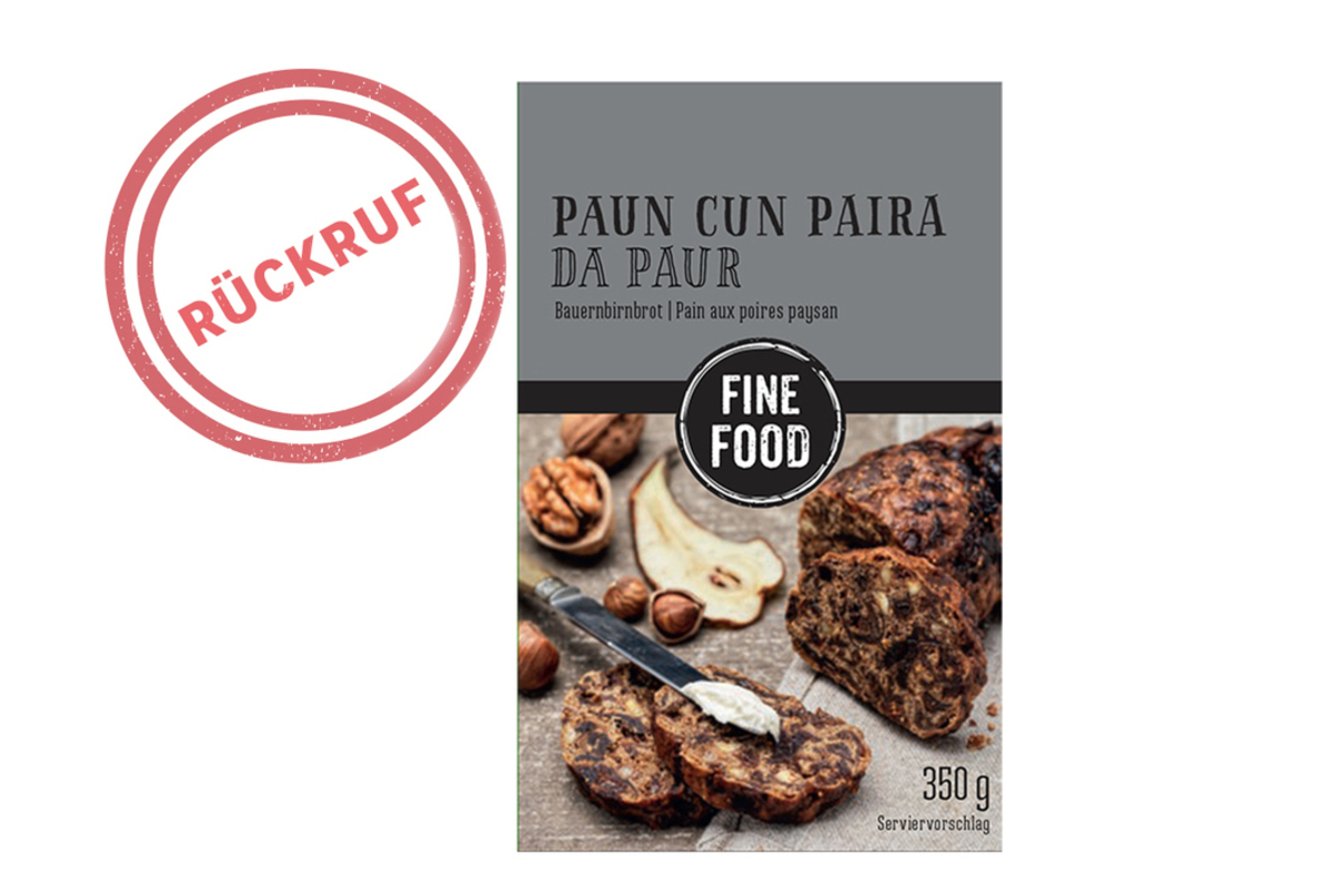 Rückruf bei Coop – Fine Food Bauernbirnbrot fehlerhaft verpackt