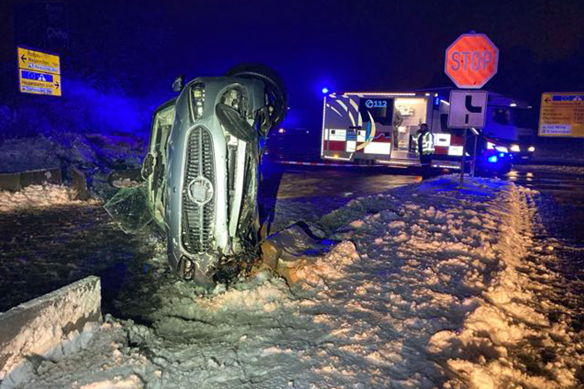 Südosthessen – 28 Unfälle durch Glätte und Schnee