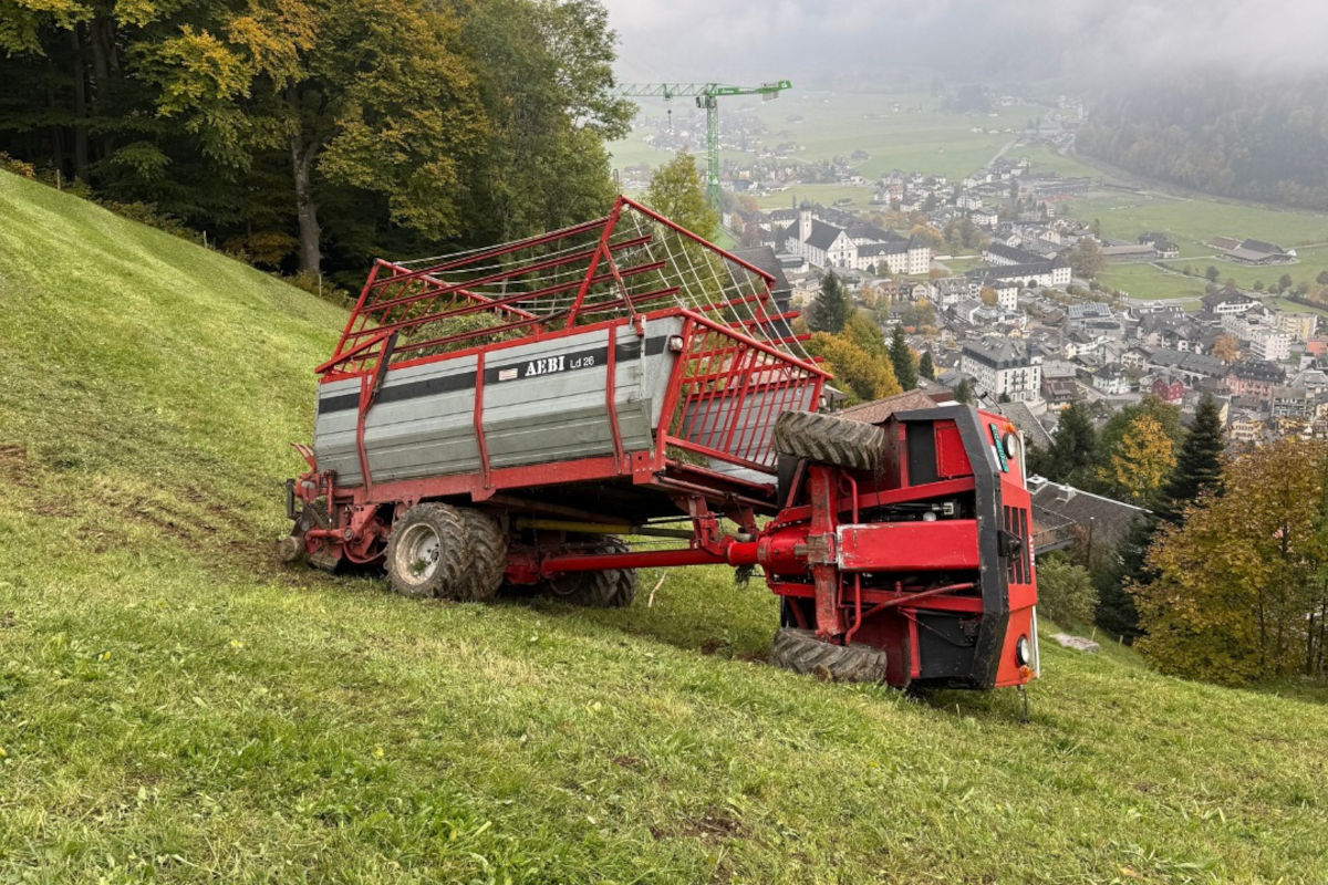 Engelberg OW – Unfall mit Landwirtschaftsfahrzeug