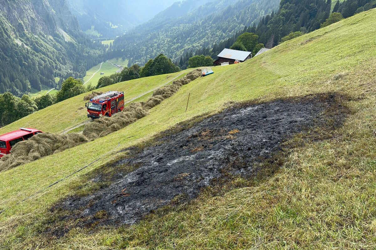 Weisstannen SG - Brandausbruch während Heu-Ernte