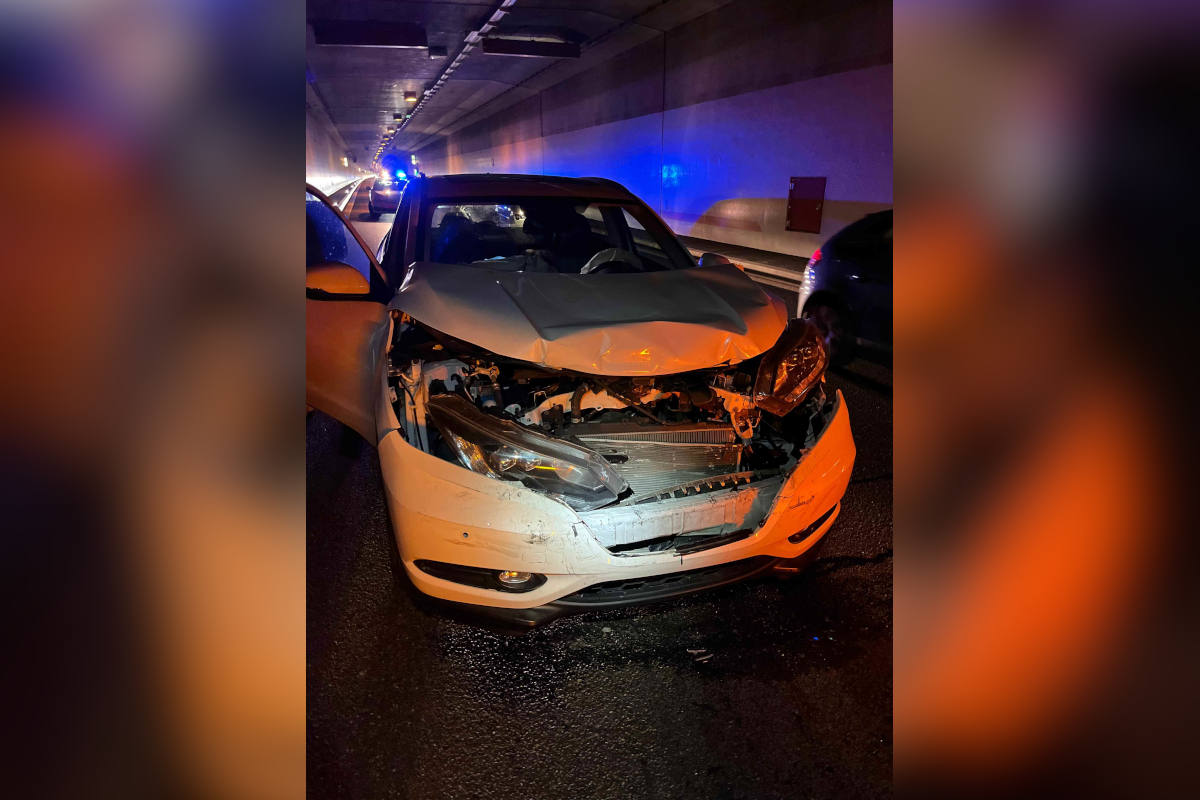 A5 Grenchen SO – Auffahrkollision im Wititunnel – 4 Personen verletzt