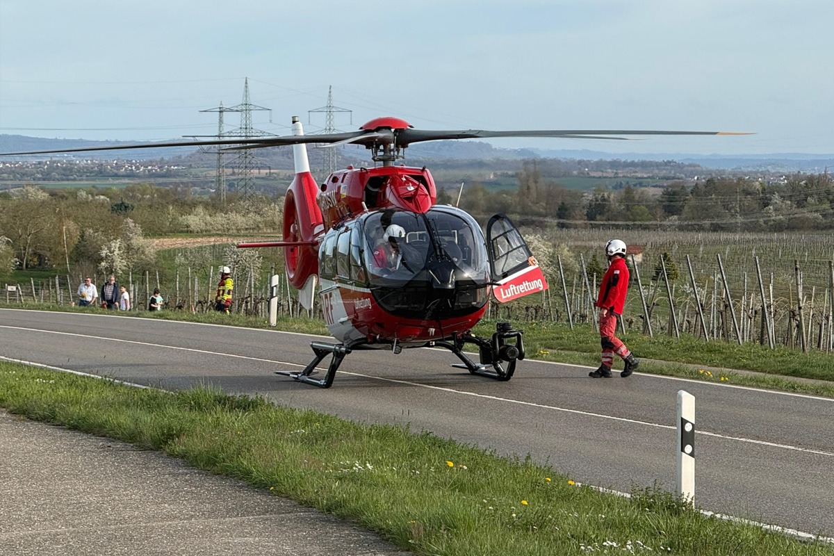 Mundelsheim – Motorradfahrer bei Auffahrunfall schwer verletzt