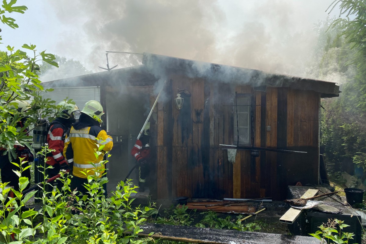 In Kreuzlingen TG brannte ein Schrebergartenhaus