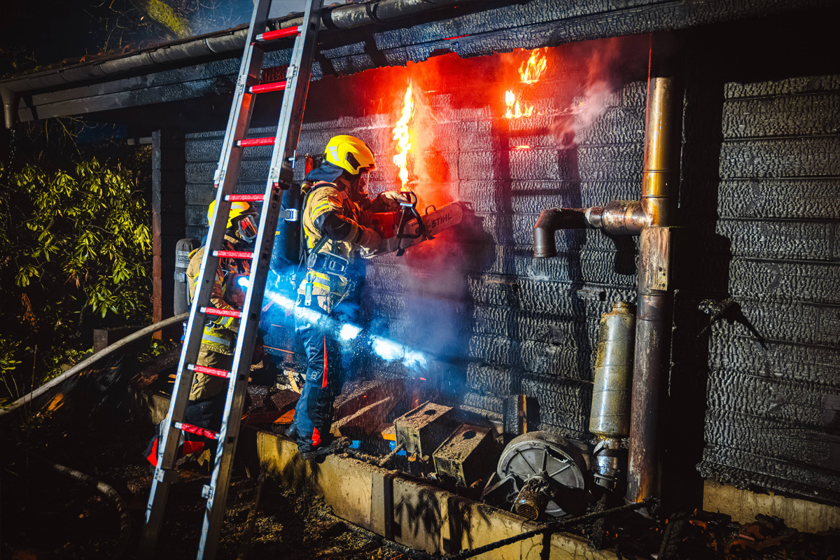 Gronau – Saunahütte im Saunapark vollständig ausgebrannt